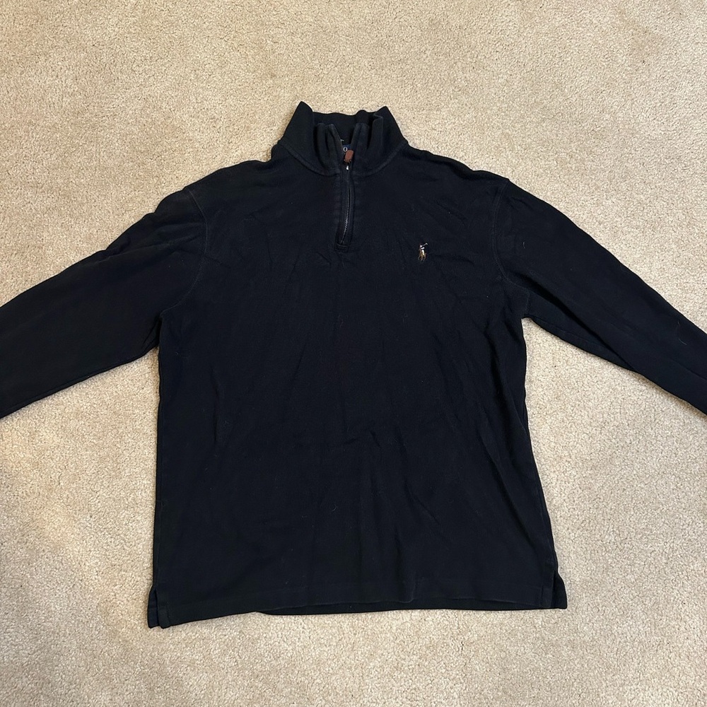 Ralph Lauren Black Estate Rib Sweater